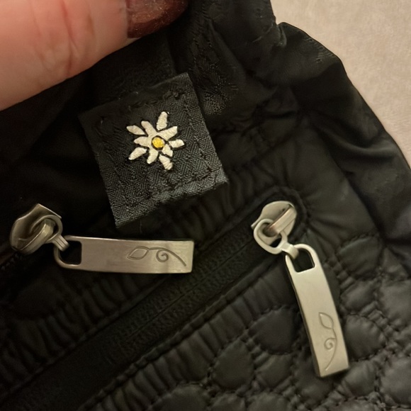 SHERPANI black quilted crossbody handbag purse with RFID Pocket - Picture 6 of 9